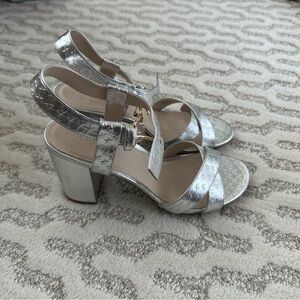 Cole Haan Silver High Heel Sandals